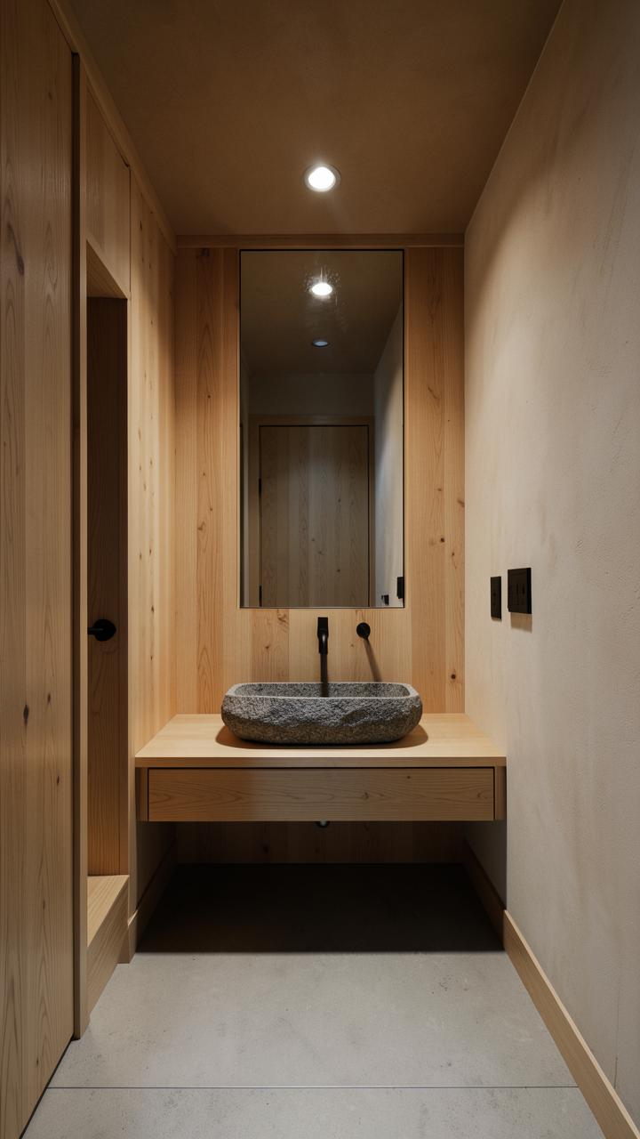 Bathroom in hinoki